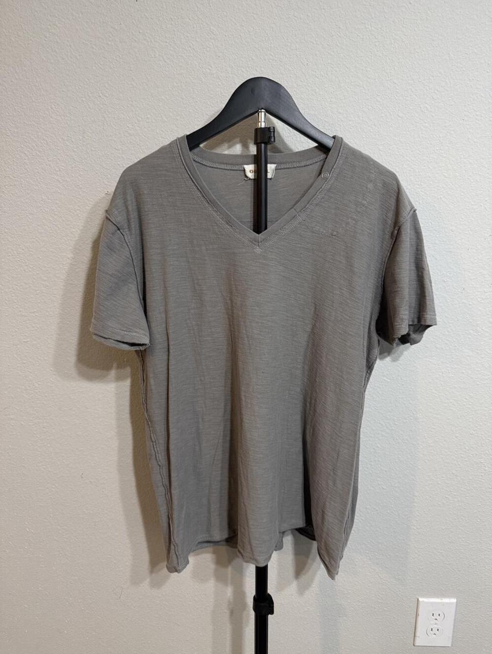 Diesel Women's Grey and Tan Tshirt
